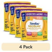4 pack Similac NeoSure Premature Post-Discharge Baby Formula Powder, 22.8-oz Value Can