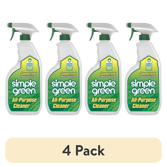 (4 pack) Simple Green All-Purpose Cleaner Concentrate, Spray Bottle, Original, 24 fl. oz