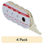 (4 pack) Simplicity Trim, Cream 5/8 inch Elastic Ruffle Trim Great for Apparel, Home Decorating, and Crafts, 3 Yards, 1 Each