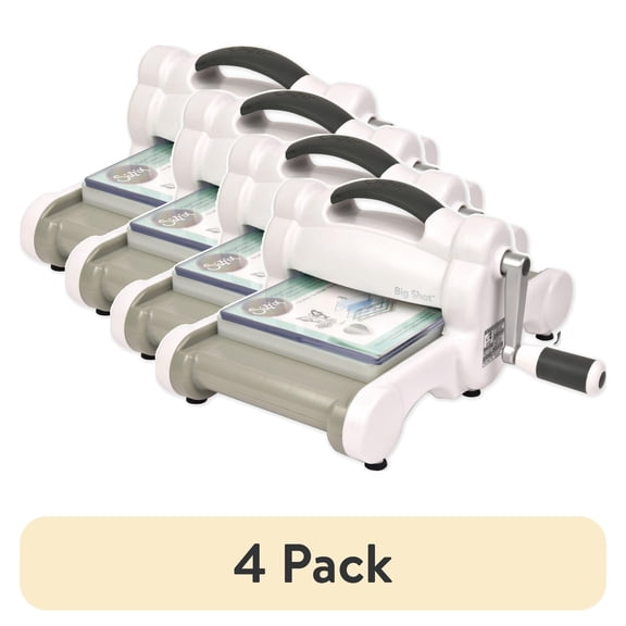 (4 pack) Sizzix Big Shot Machine Only (White & Gray) with Standard Platform