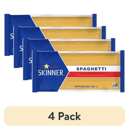 (4 pack) Skinner GMO-Free Thin Spaghetti Pasta, 48 oz