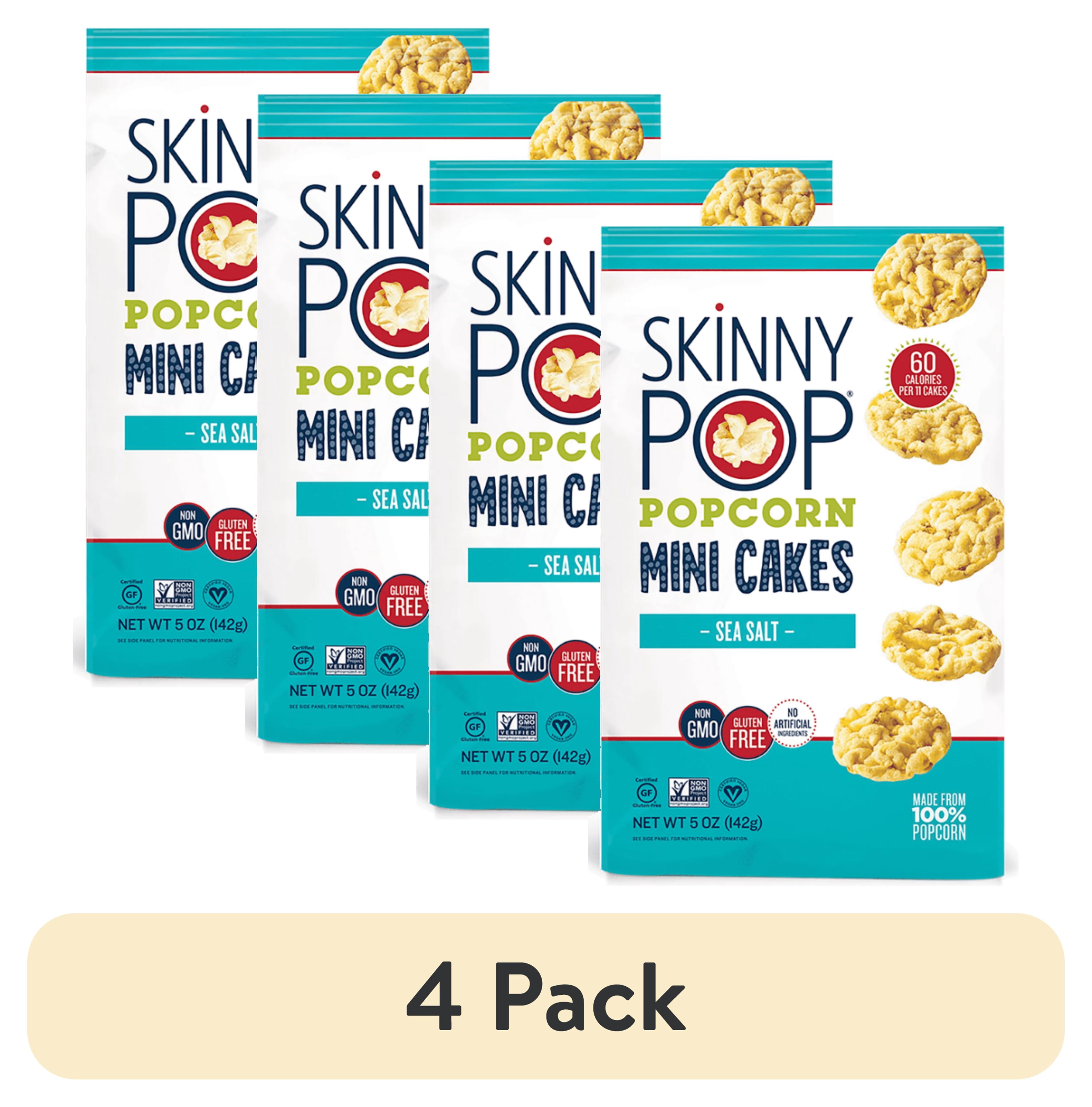 (4 pack) Skinny Pop Sea Salt Mini Cakes