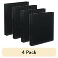 thumbnail image 1 of (4 pack) Universal Economy 1" 3-Ring View Binders D-Ring Matte Black (UNV20741), 1 of 4