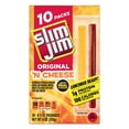 thumbnail image 1 of (4 pack) Slim Jim Beef 'N Cheese Smoked Meat Sticks, Original Flavor, 5g Protein Per Serving, Snack Size, 0.9 oz. (10 Count), 1 of 10