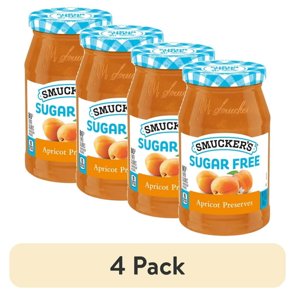 (4 pack) Smucker's Sugar Free Apricot Preserves, 12.75 oz