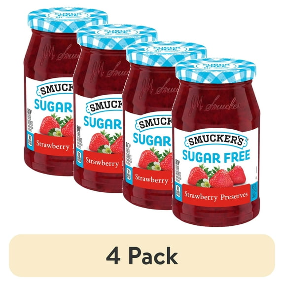 (4 pack) Smucker's Sugar Free Strawberry Preserves, 12.75 oz
