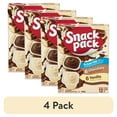 thumbnail image 1 of (4 pack) Snack Pack Zero Sugar Chocolate Pudding and Vanilla Pudding, 3.25 oz Pudding Cups, 12 Count Family Pack, 1 of 10