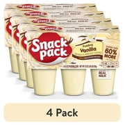 (4 pack) Snack Pack Super Size Vanilla Pudding, 5.5 oz Pudding Cups, 6 Count