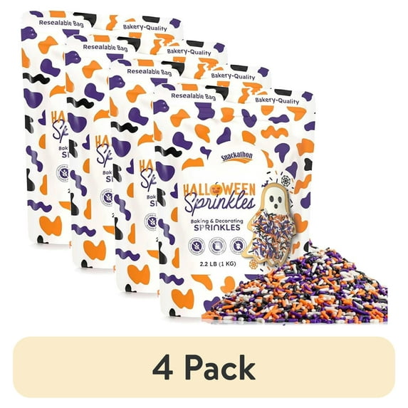 (4 pack) Snackathon Halloween Sprinkles for Baking Decorating, 2.2 lb (1 Pack)