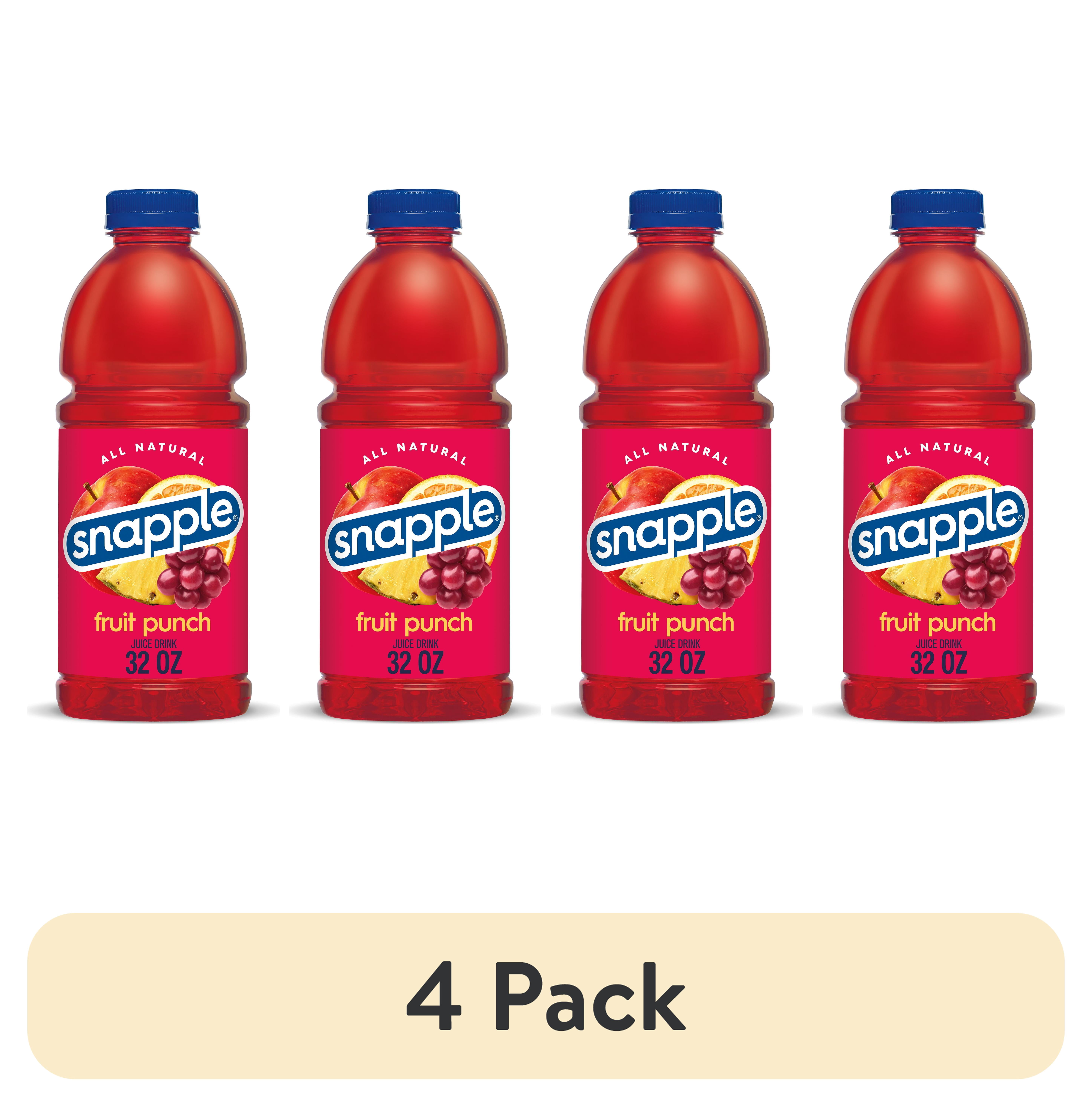 (4 pack) Snapple Fruit Punch, 32 Fl Oz Bottle