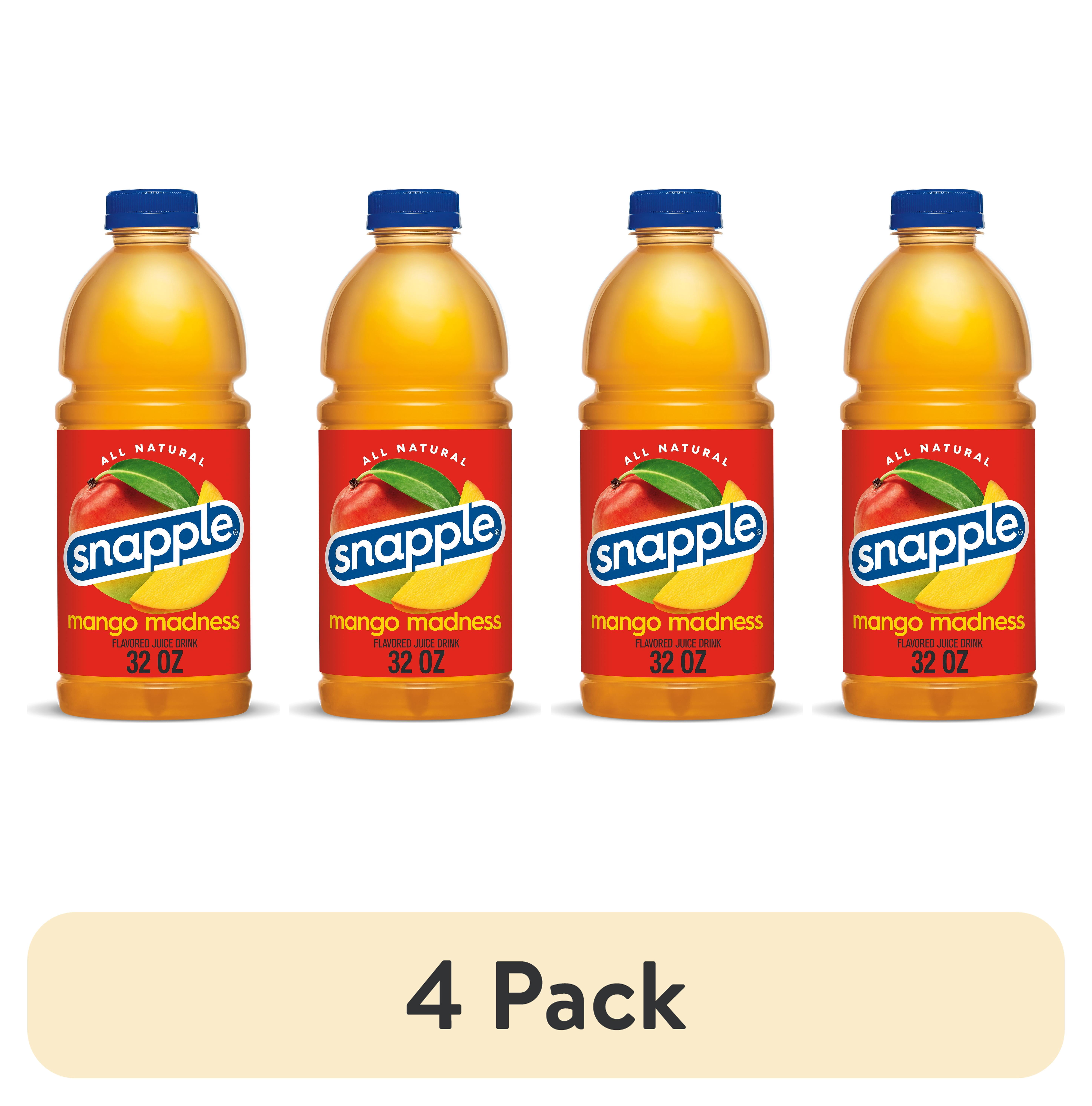 (4 pack) Snapple Mango Madness Juice Drink, 32 fl oz, Bottle