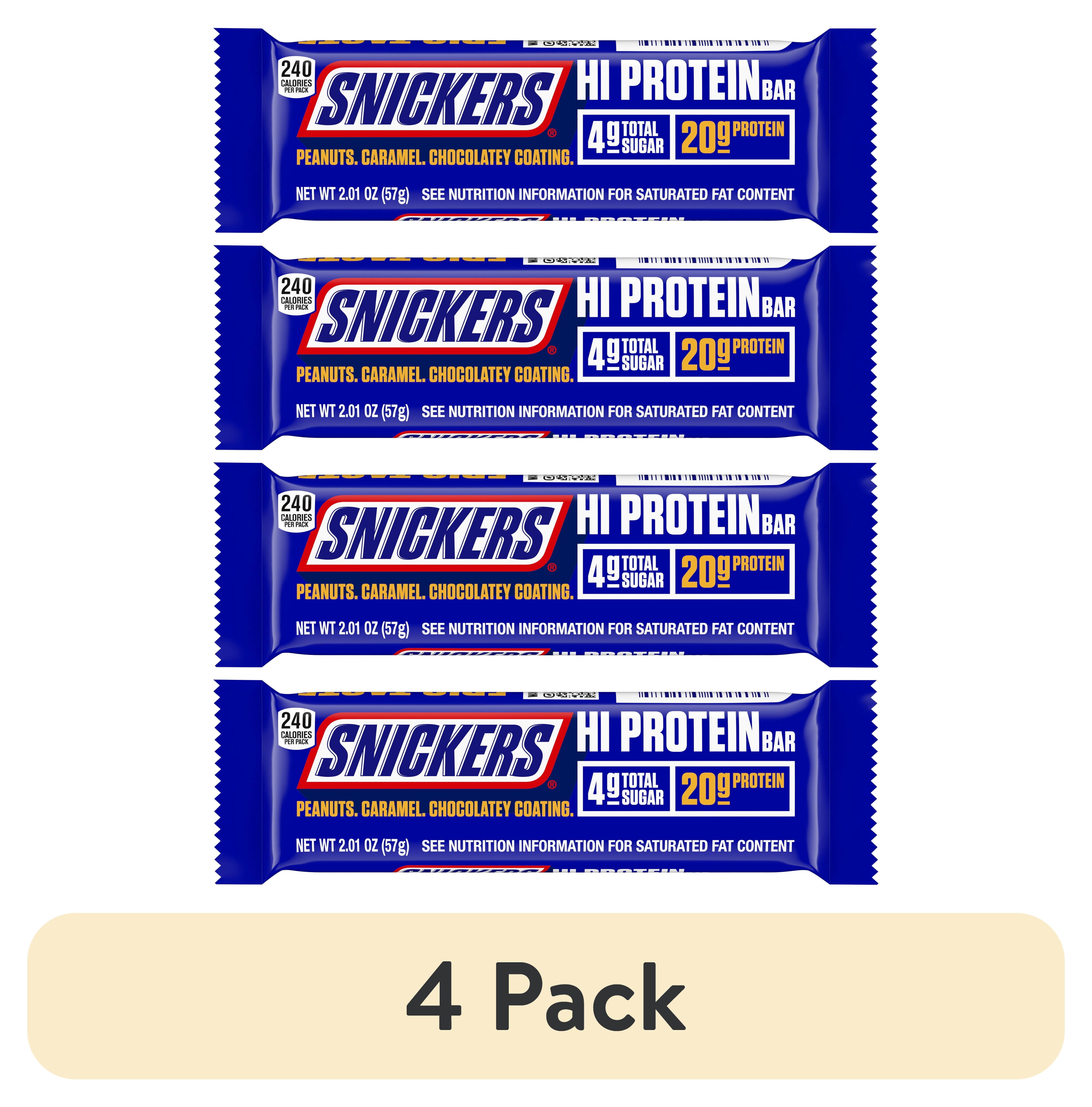 (4 pack) Snickers Peanut & Caramel Hi Protein Bar - 2.01 oz