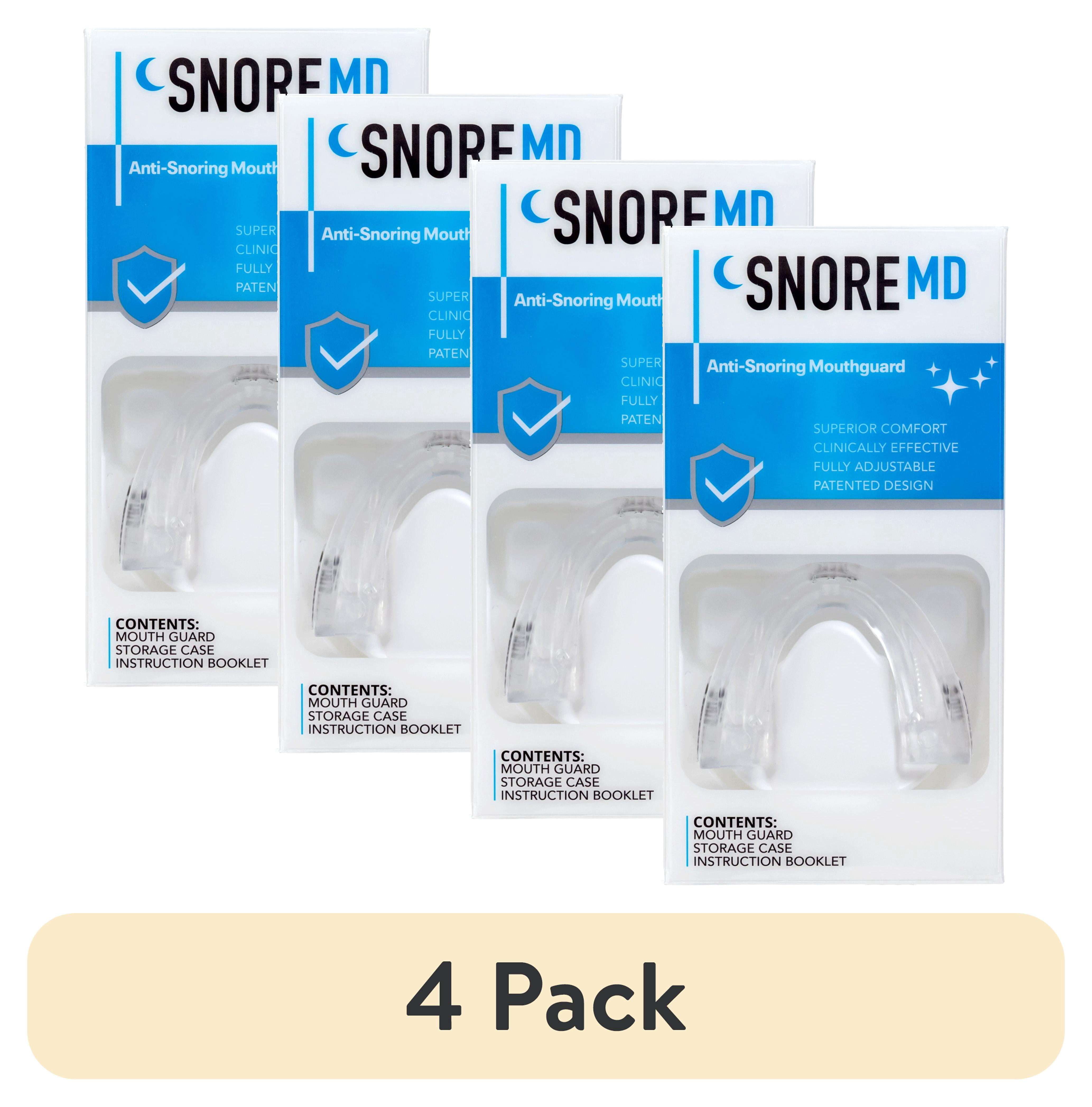 (4 pack) SnoreMD Adjustable Anti-Snoring Aid for Restful Sleep