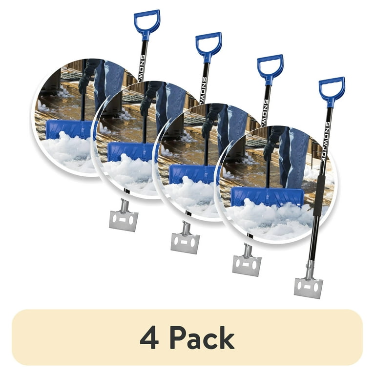 4 pack) Snow Joe SJ-EDG24 2-in-1 Snow Pusher + Ice Chopper, 24