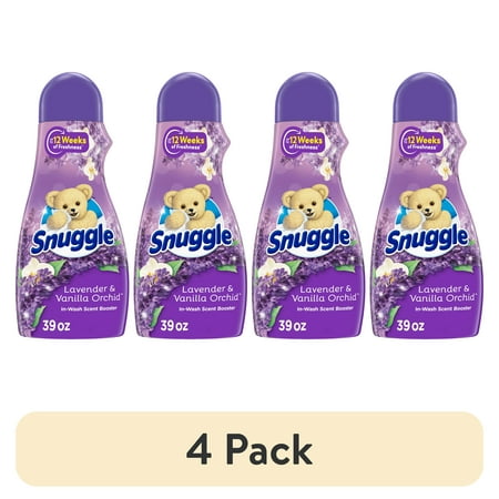 (4 pack) Snuggle In Wash Scent Booster, Lavender & Vanilla Orchid, 39 oz