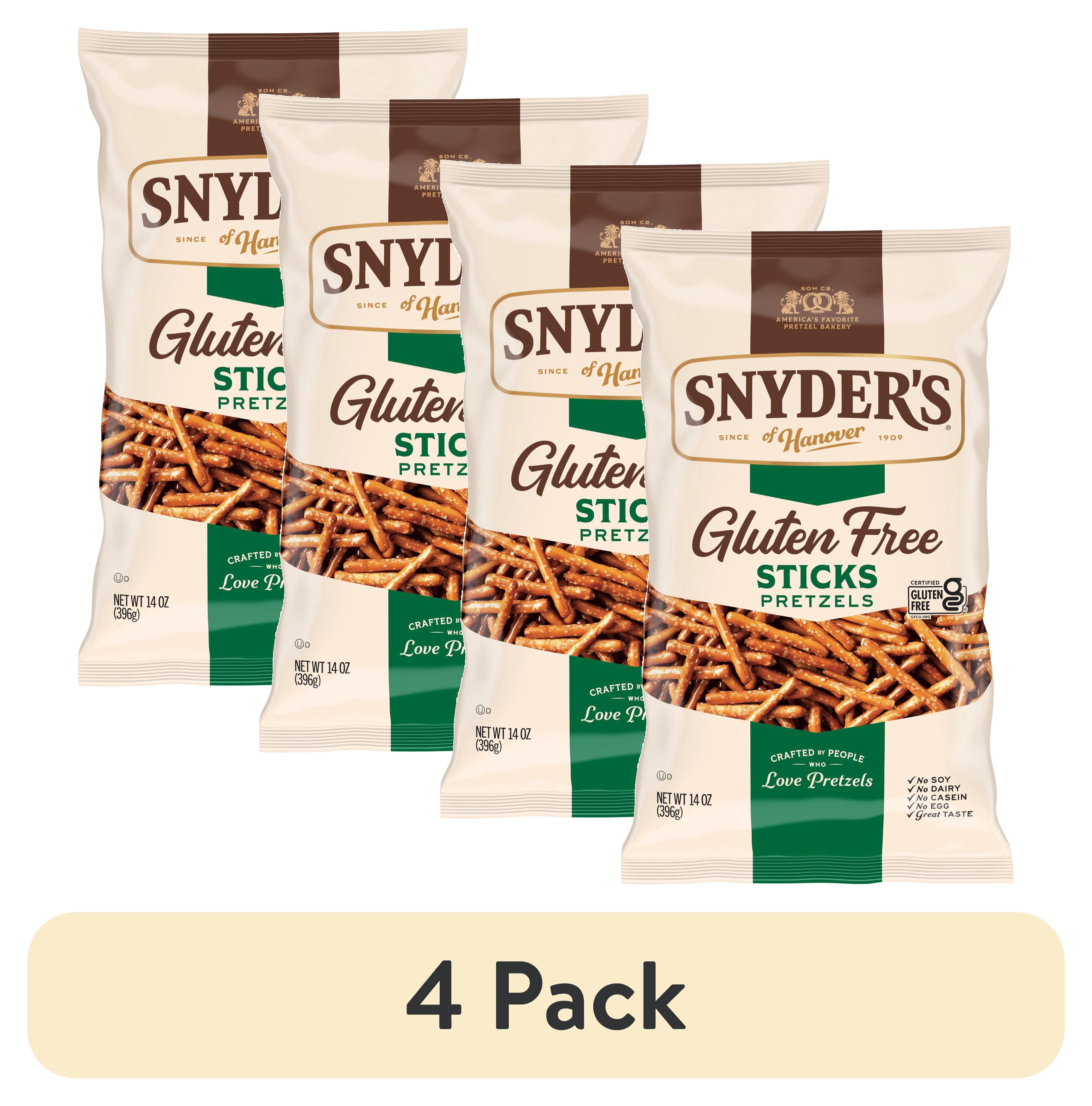 (4 pack) Snyder's of Hanover Gluten Free Pretzel Sticks, 14 oz Bag