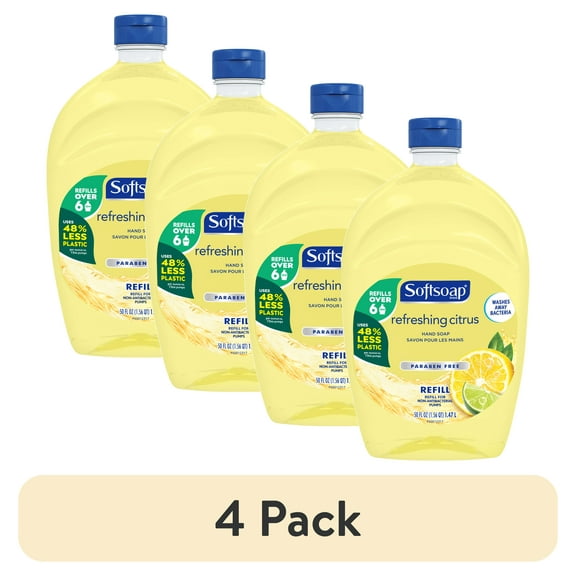 (4 pack) Softsoap Liquid Hand Soap Refill, Refreshing Citrus - 50 Fluid Ounce
