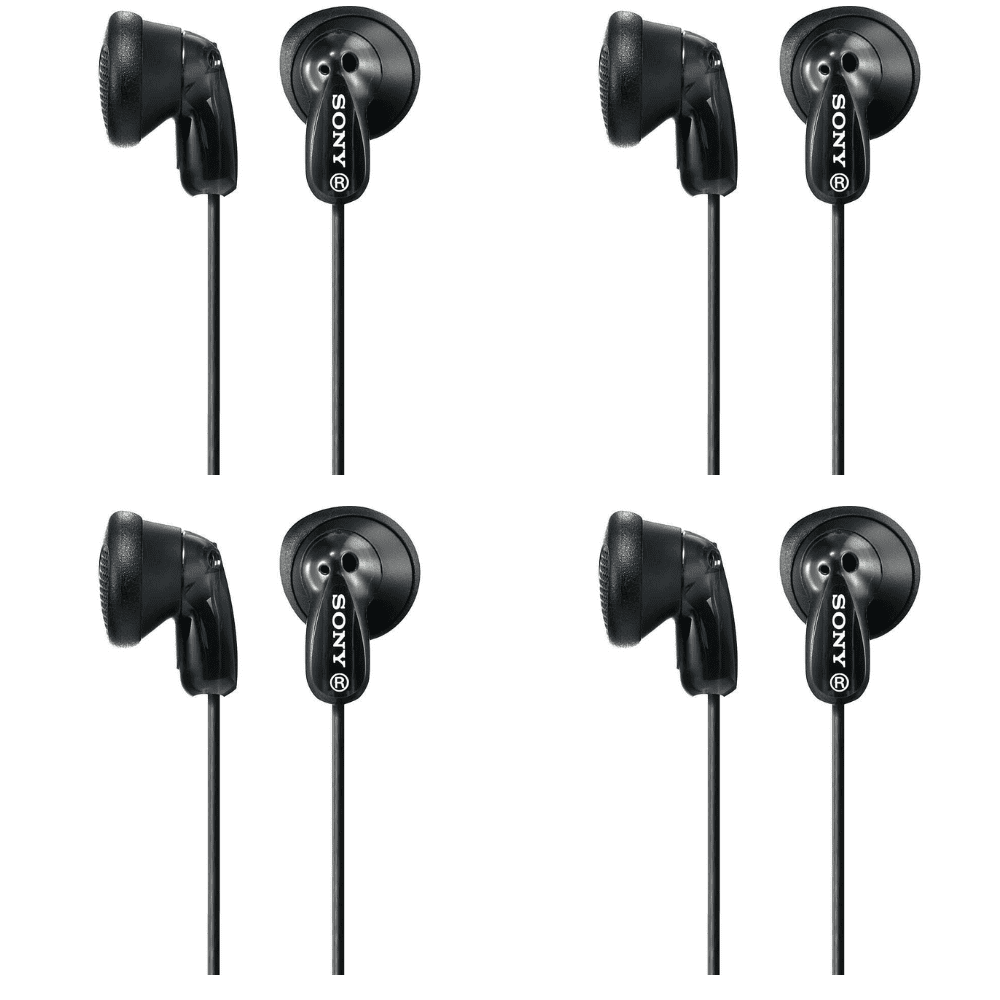 pack) Sony In-Ear Headphones, Black, MDRE9LP Walmart Business