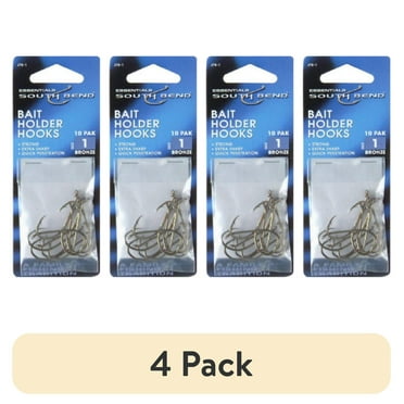 (4 pack) South Bend Baitholder Bronze Hooks Size 1