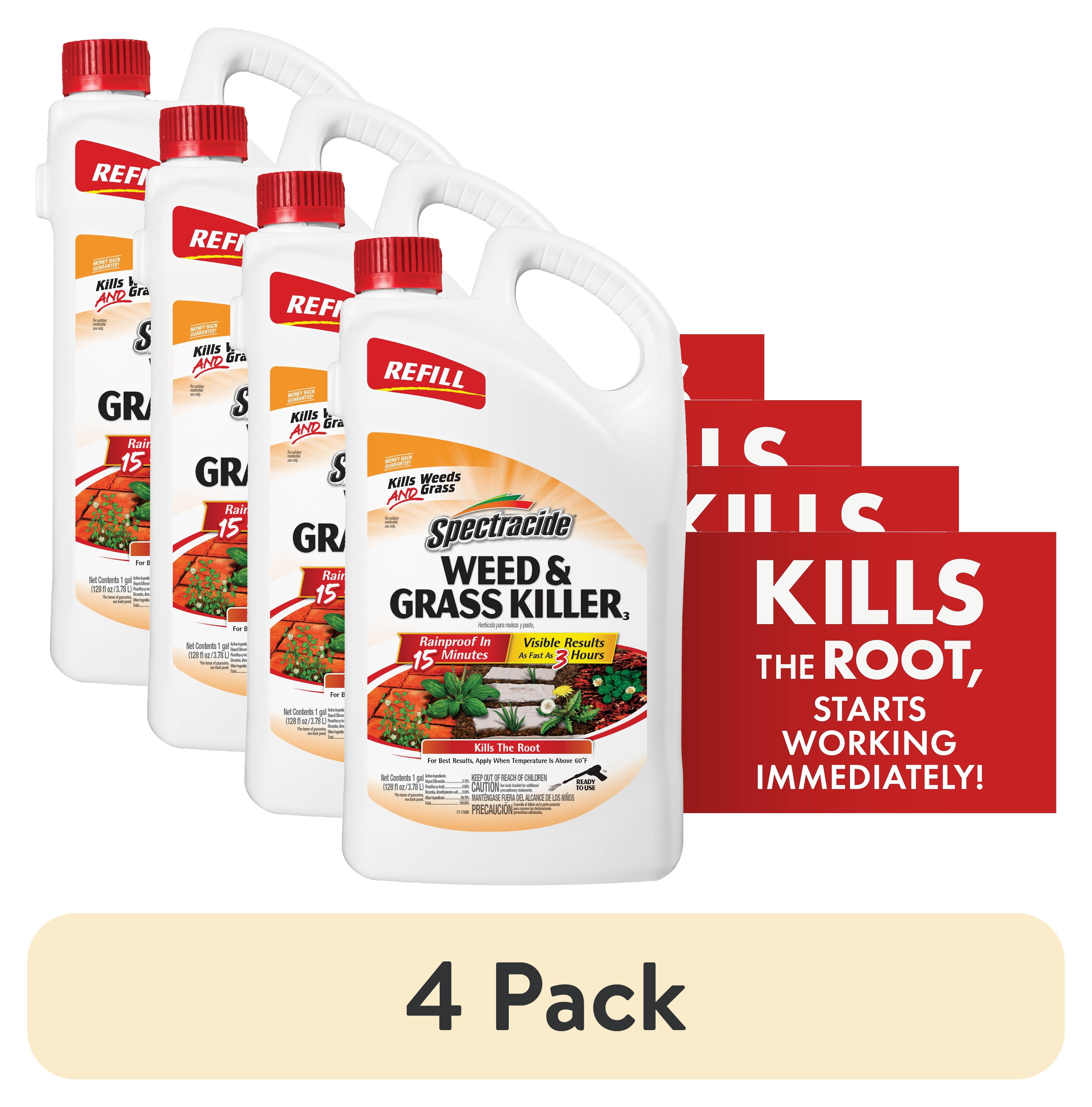 (4 pack) Spectracide Weed & Grass Killer Refill for AccuShot Sprayer, 1 Gallon
