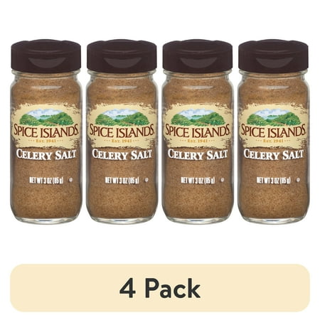 (4 pack) Spice Islands Celery Salt, 3 oz Jar