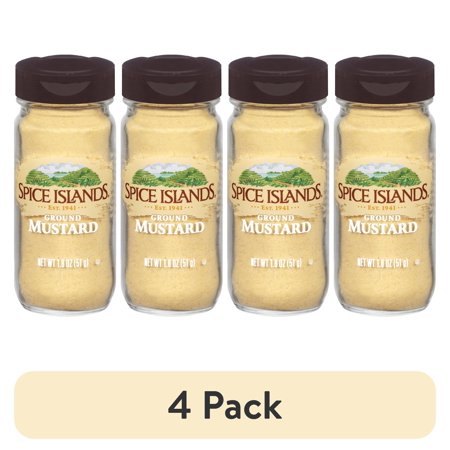 (4 pack) Spice Islands Ground Mustard, Kosher, 1.8 oz