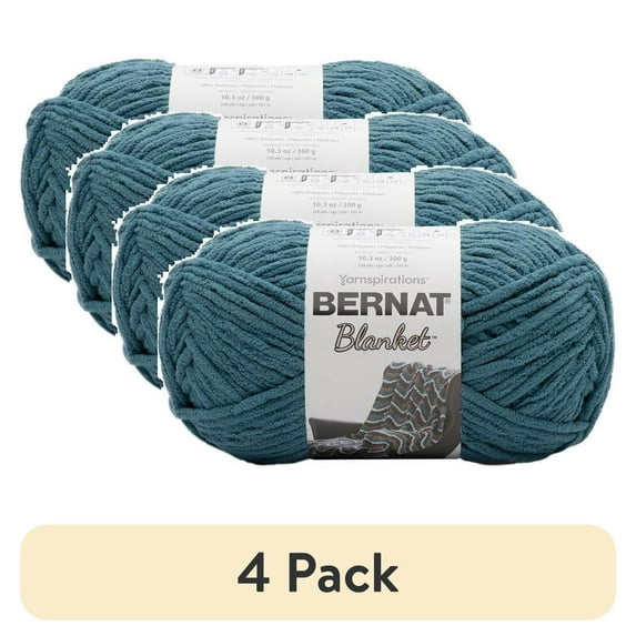 (4 pack) Bernat Blanket Big Ball Yarn-Lagoon