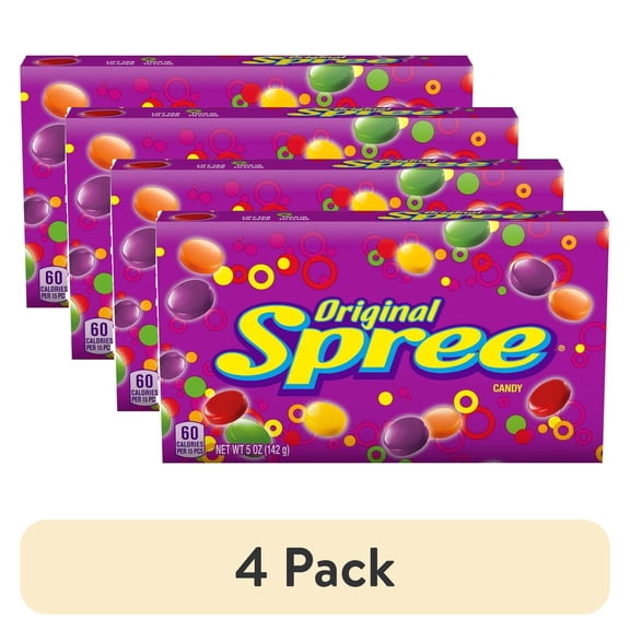 (4 pack) Spree Candy Theater Box, original, 5 Ounce