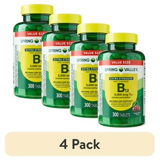 4 pack) Spring Valley Super Vitamin B-Complex Tablets Dietary