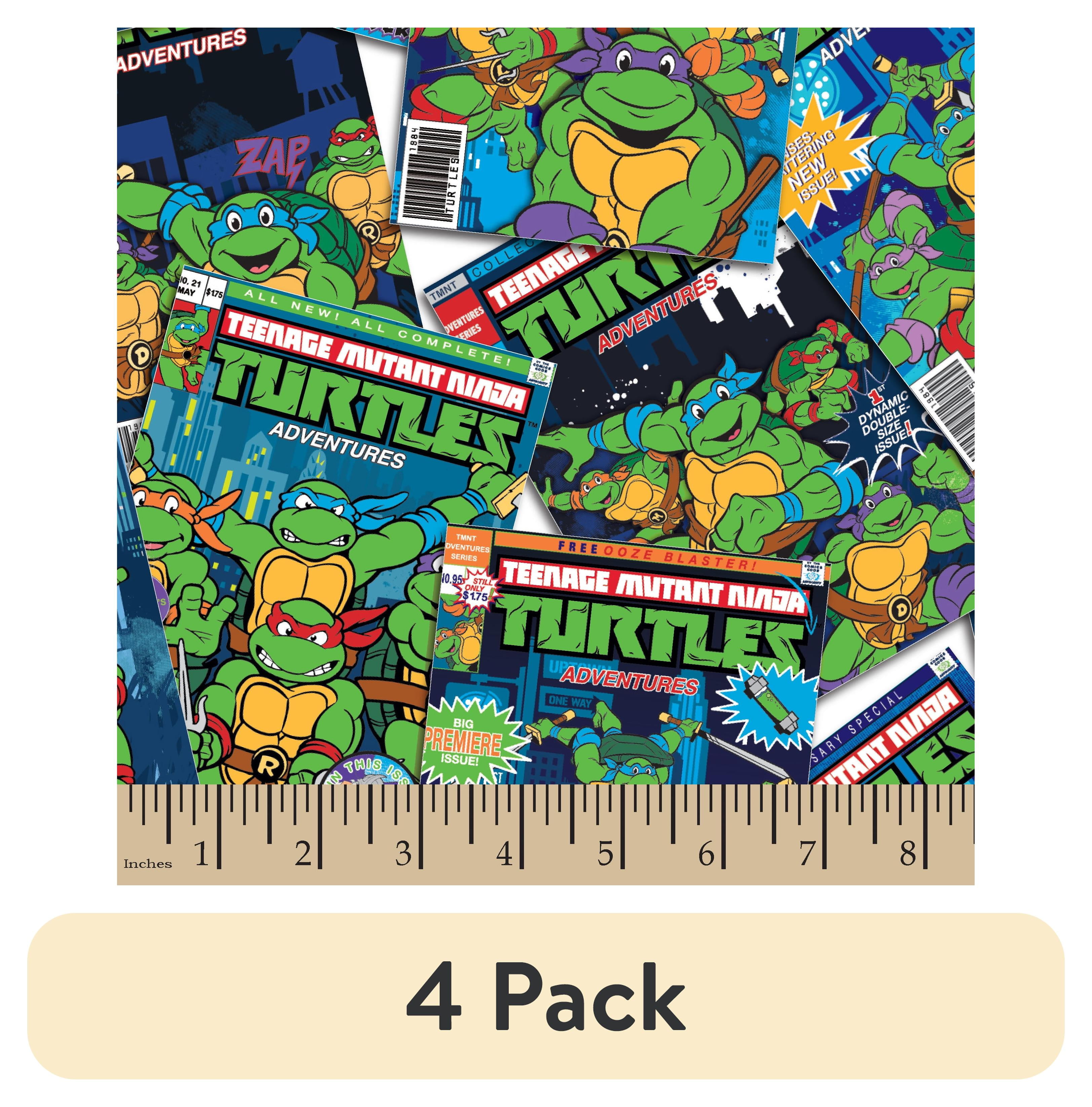 (4 pack) Springs Creative Nickelodeon Teenage Mutant Ninja Turtles Comics Cotton Fabric 18" x 22" Precut