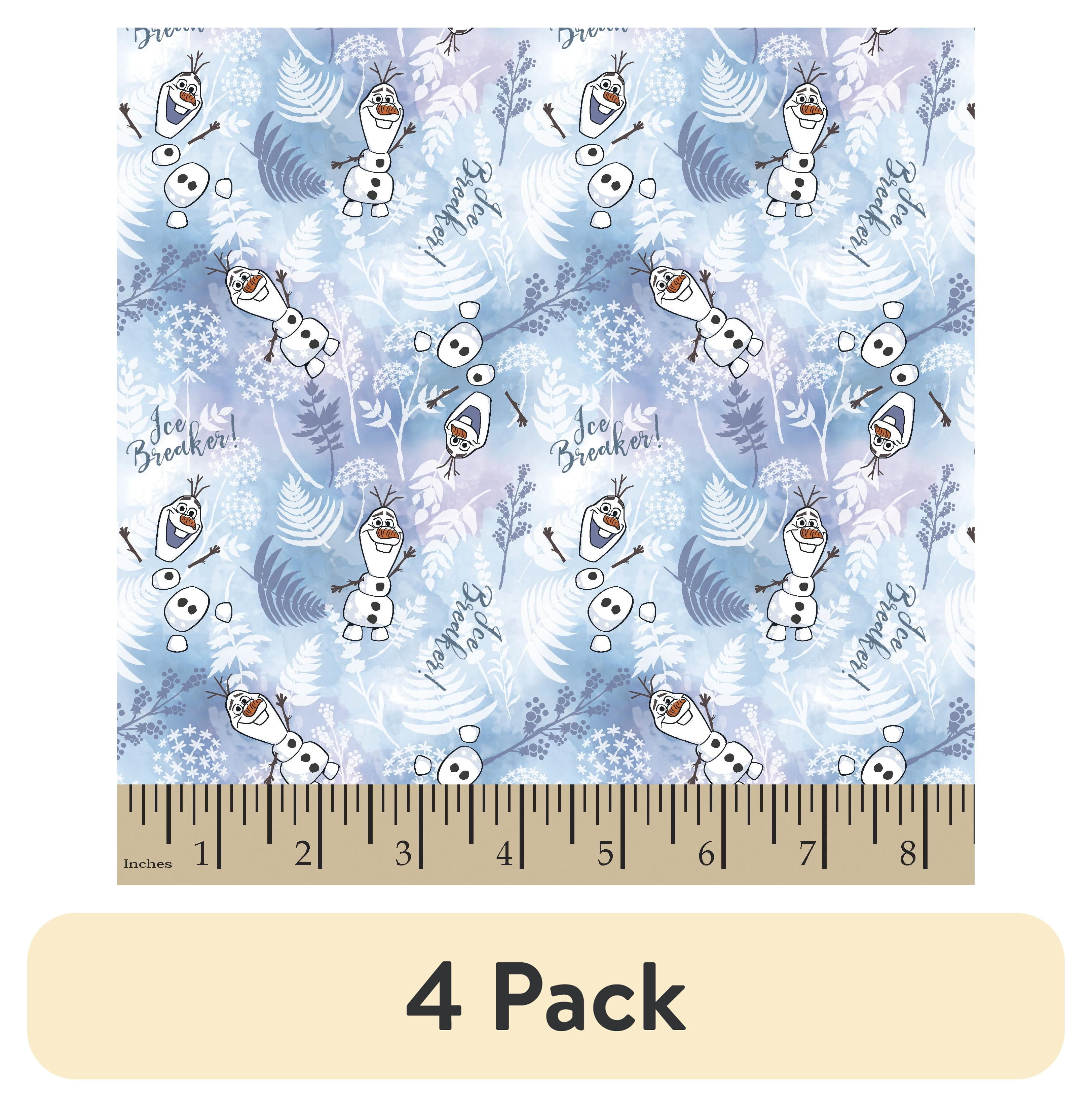 (4 pack) Springs Creative Disney Olaf Frozen Fabric 100% Cotton Fat Quarter