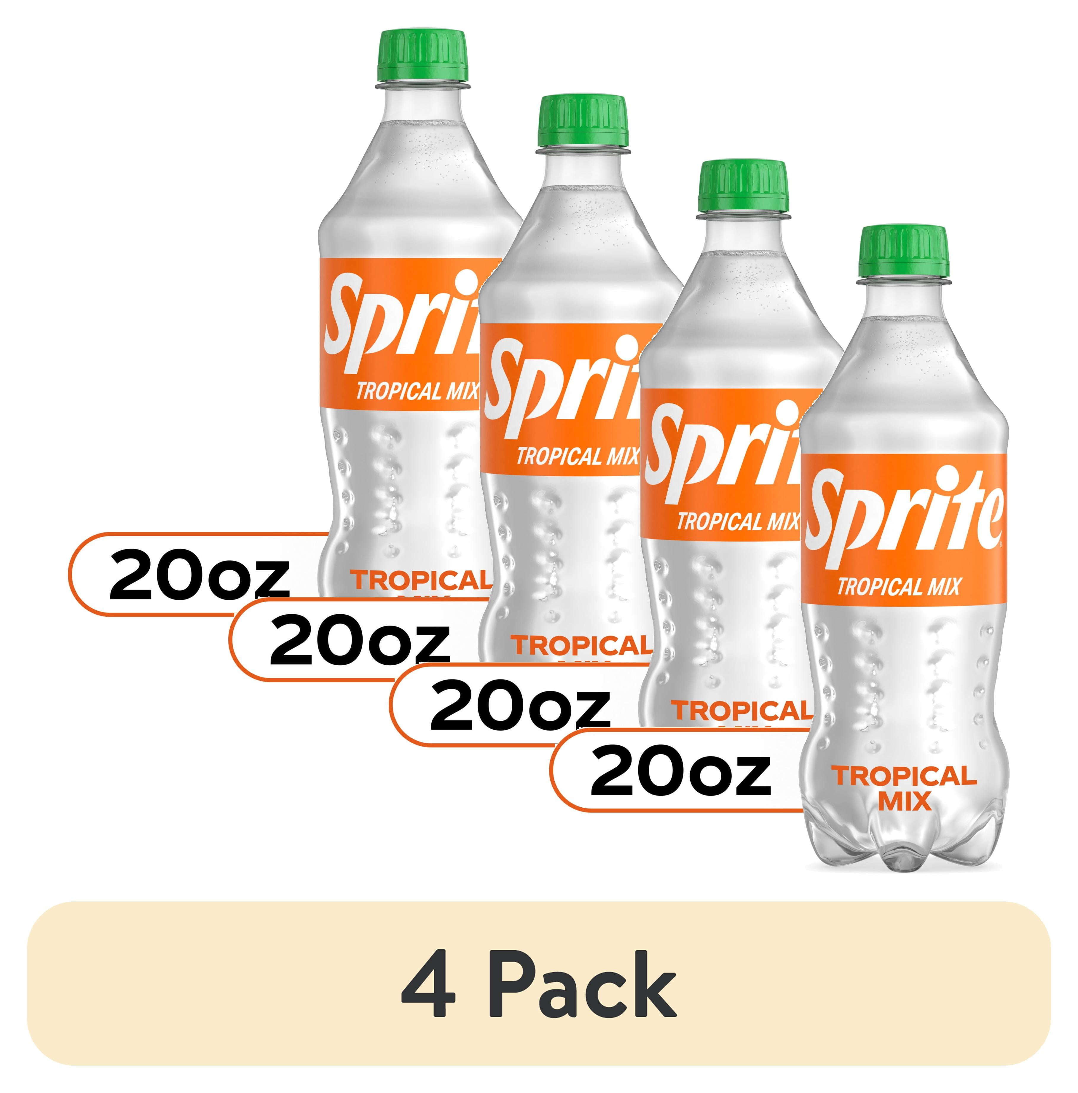 (4 pack) Sprite Tropical Mix Lemon Lime Soda Pop, 20 fl oz Bottle ...