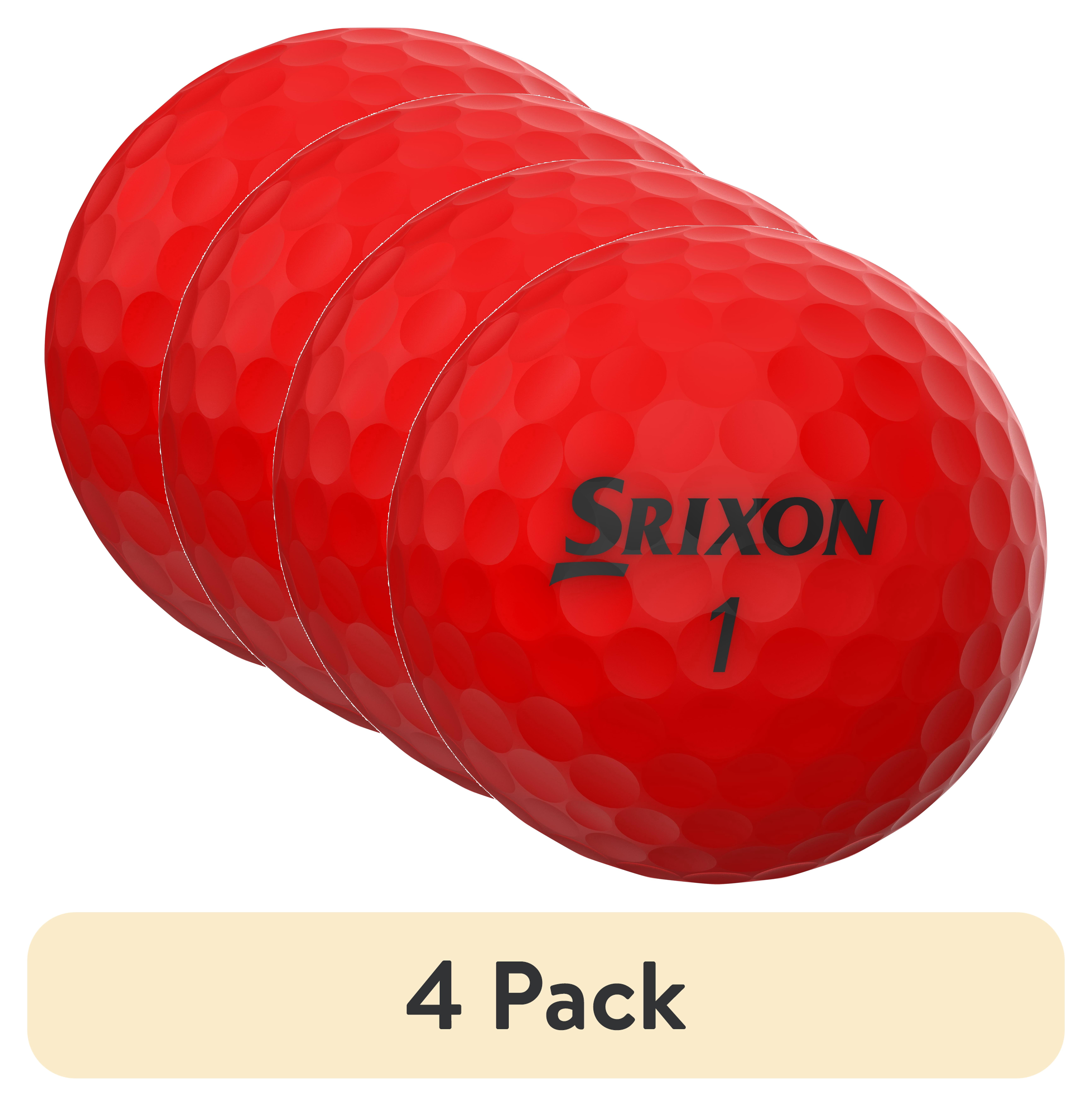 (4 pack) Srixon Soft Feel 14 Golf Balls, 12pk Red