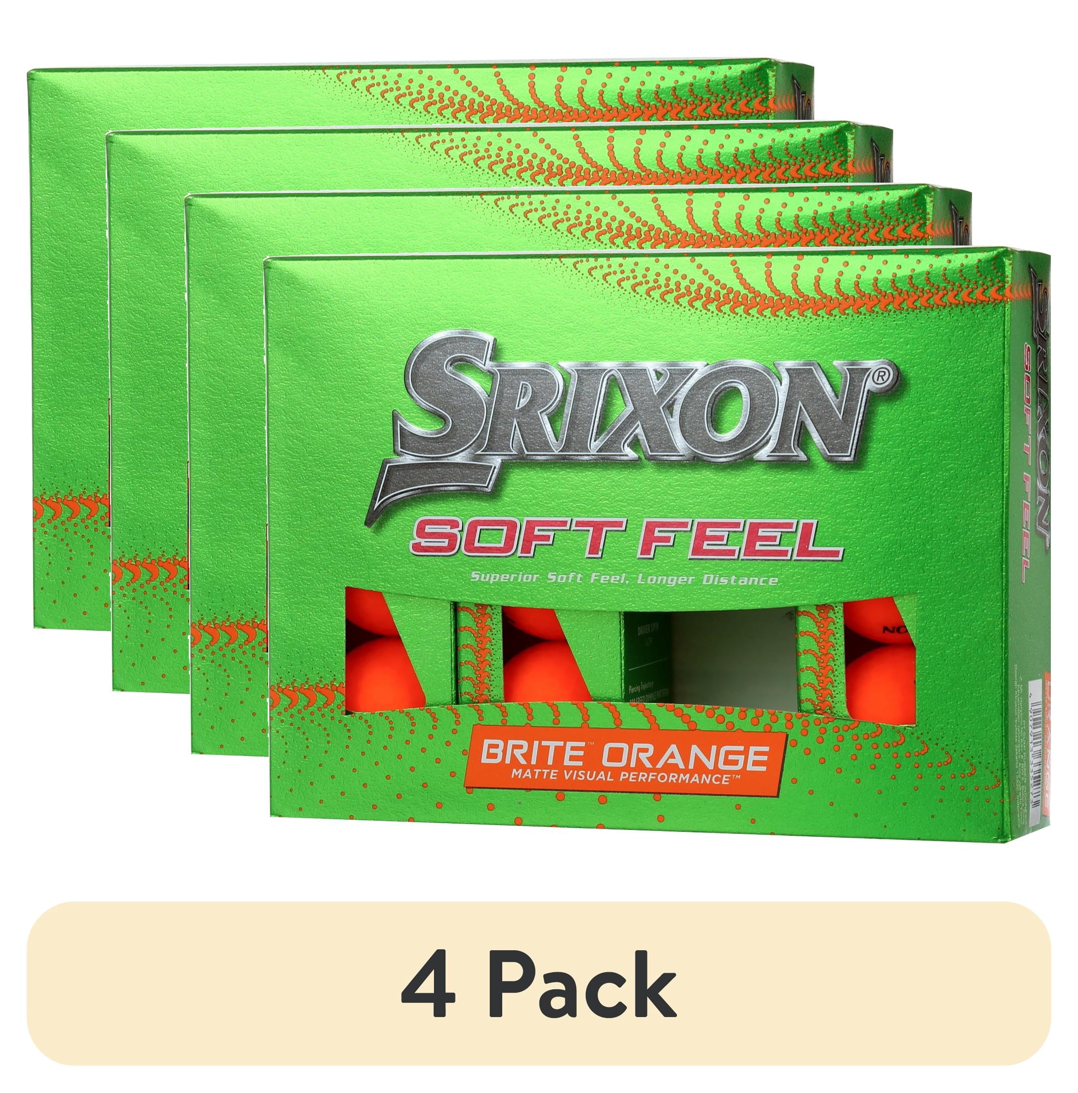 (4 pack) Srixon Soft Feel 14 Golf Balls, 12pk Brite Orange
