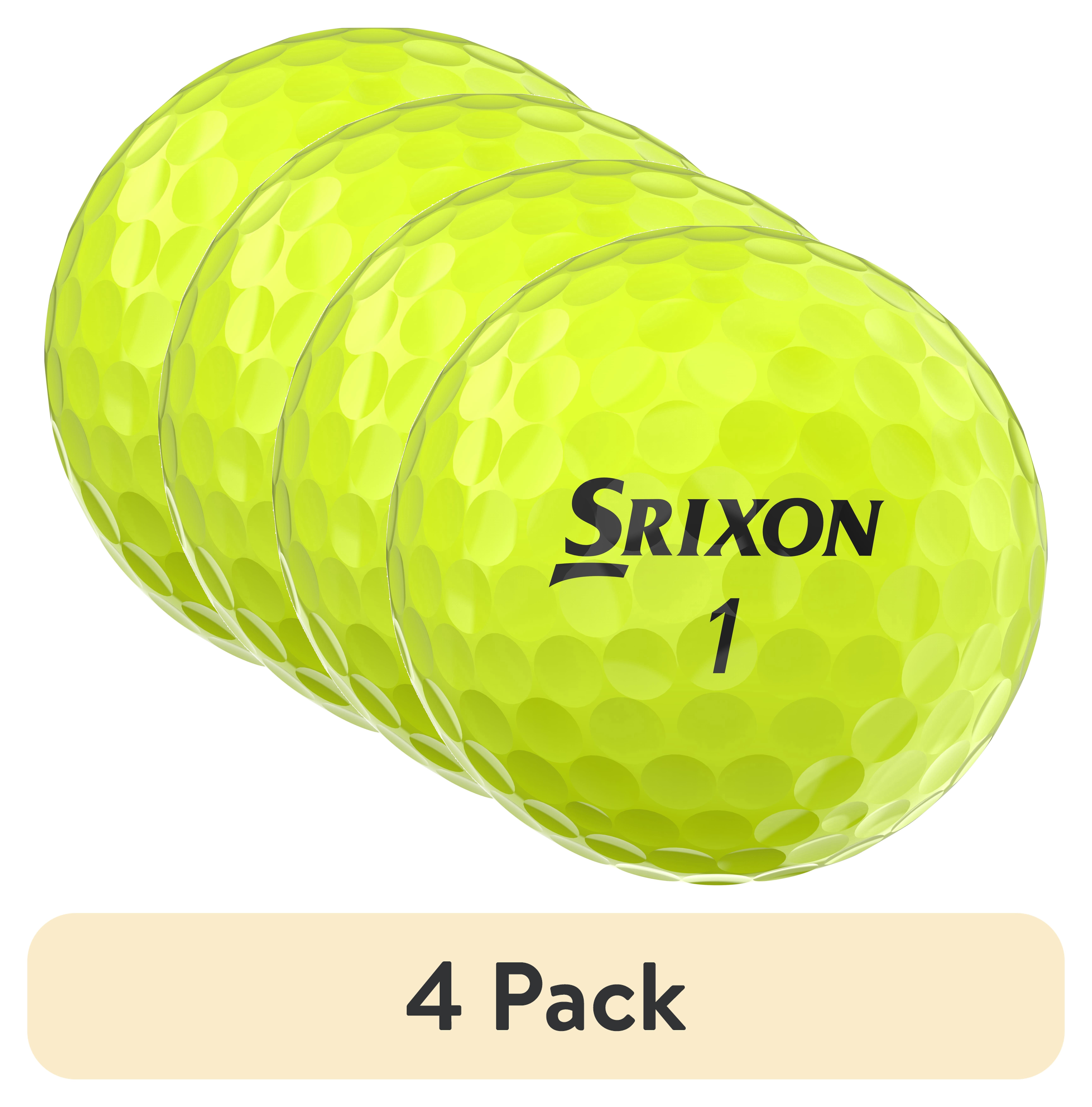 (4 pack) Srixon Soft Feel 14 Golf Balls, 12pk Yellow