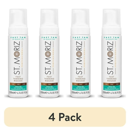 (4 pack) St Moriz Professional Fast Tanning Mousse, 6.76 fl oz