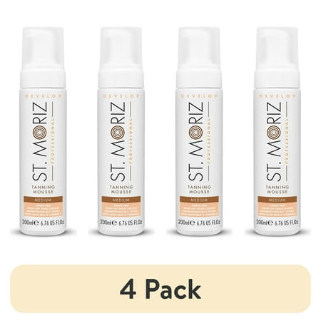 (4 pack) St Moriz Professional Tanning Mousse Medium, 6.76 fl oz