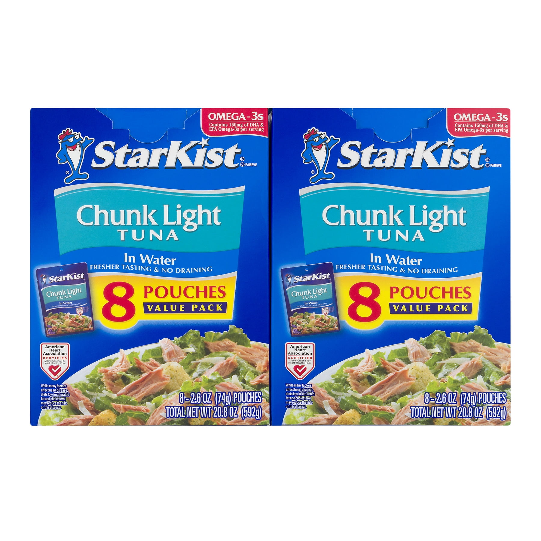 The Coupon deal of  (4 pack) StarKist Chunk Light Tuna in Water - 2.6 oz Pouch (8-Pack)