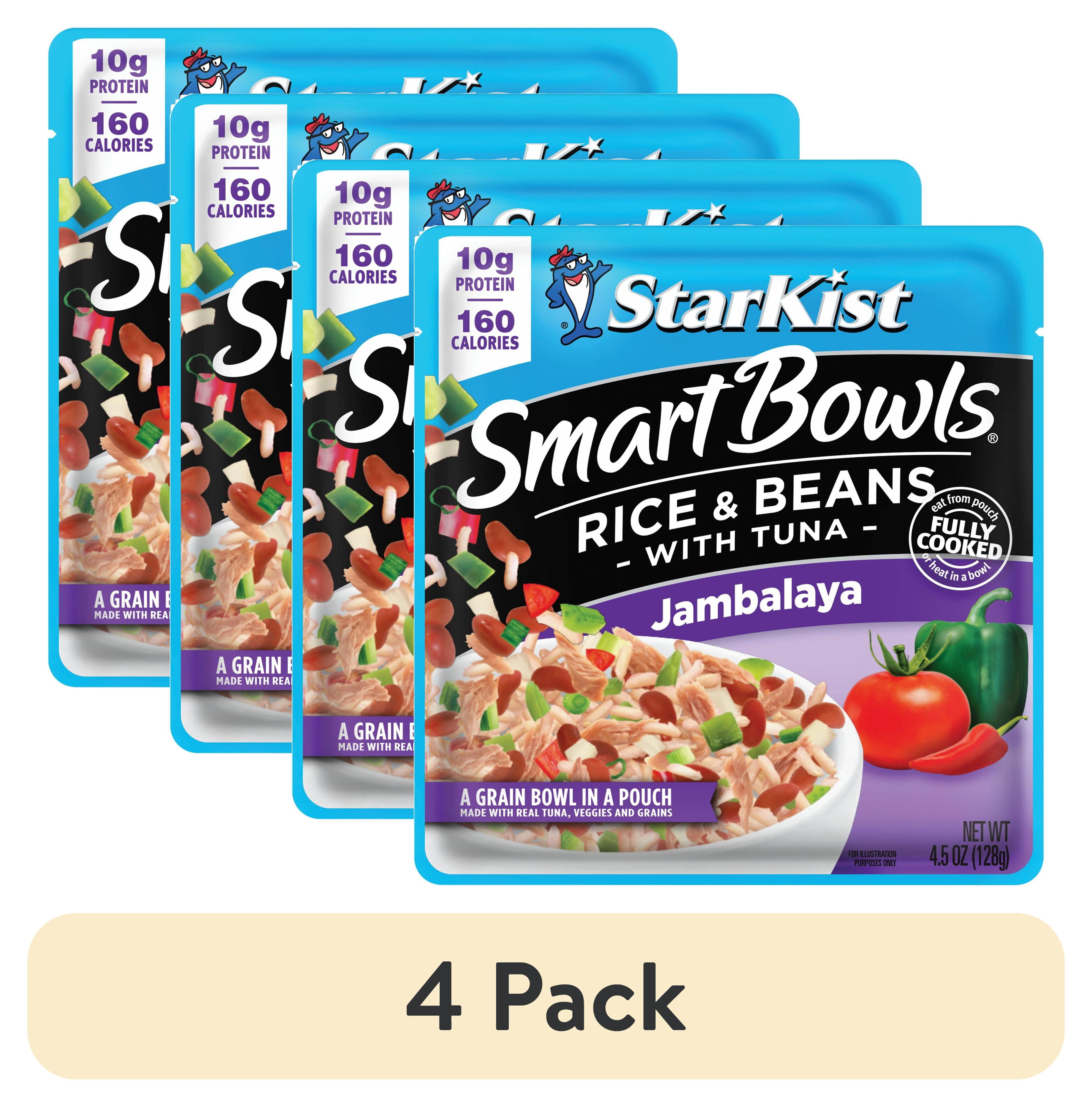 (4 pack) StarKist Smart Bowls Tuna, Jambalaya, 10g Protein, 4.5 oz Pouch