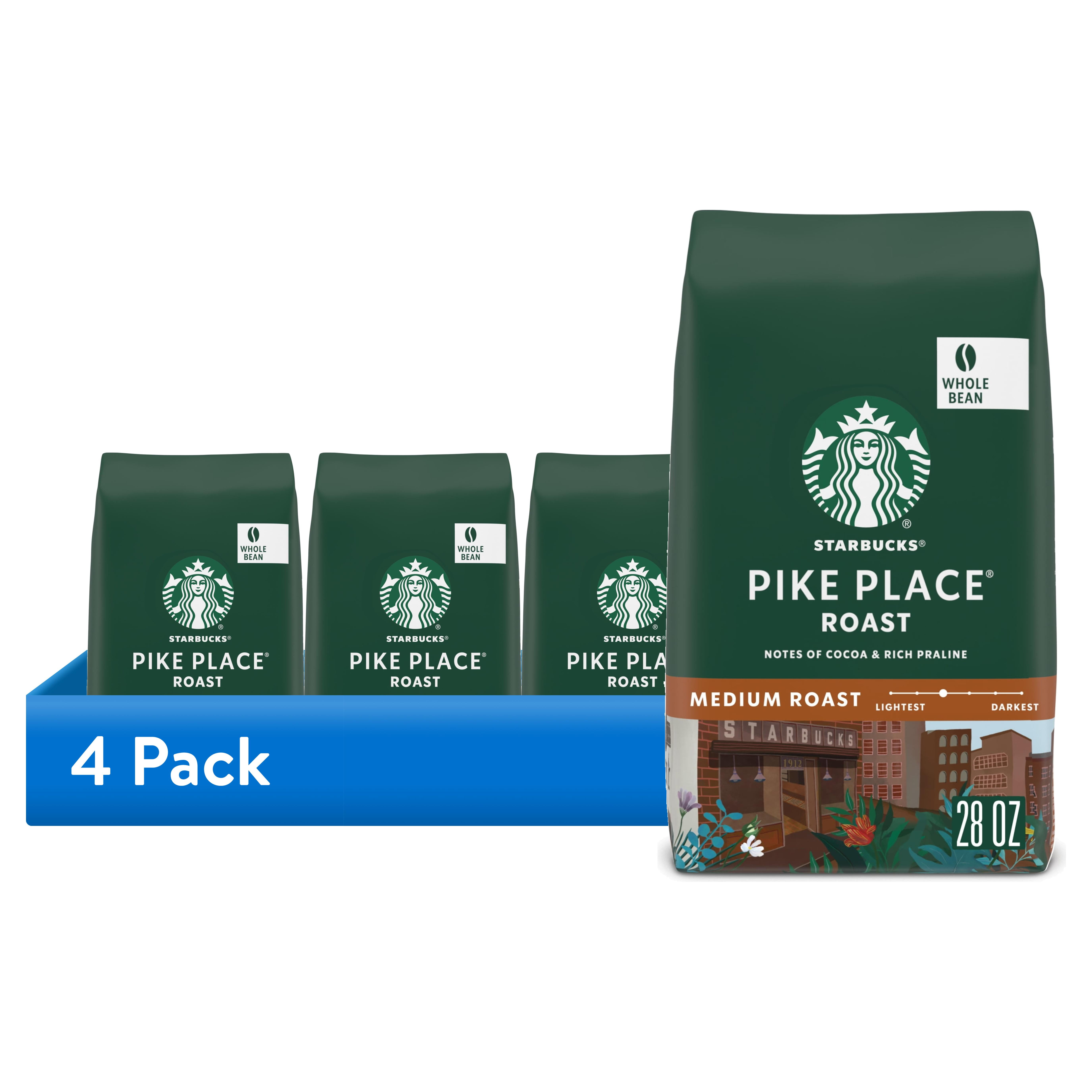 Starbucks, Whole Coffee Beans, Pike Place Roast 28 oz, Medium