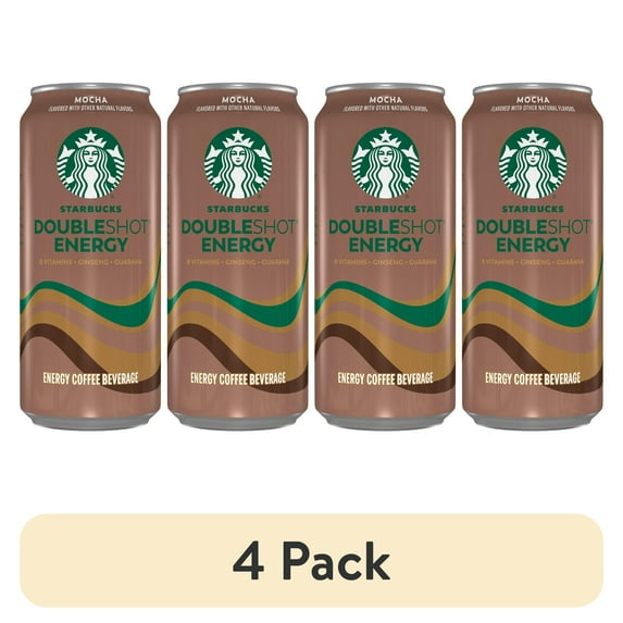 (4 pack) Starbucks Doubleshot Energy Mocha Coffee Energy Drink, 15 oz Can
