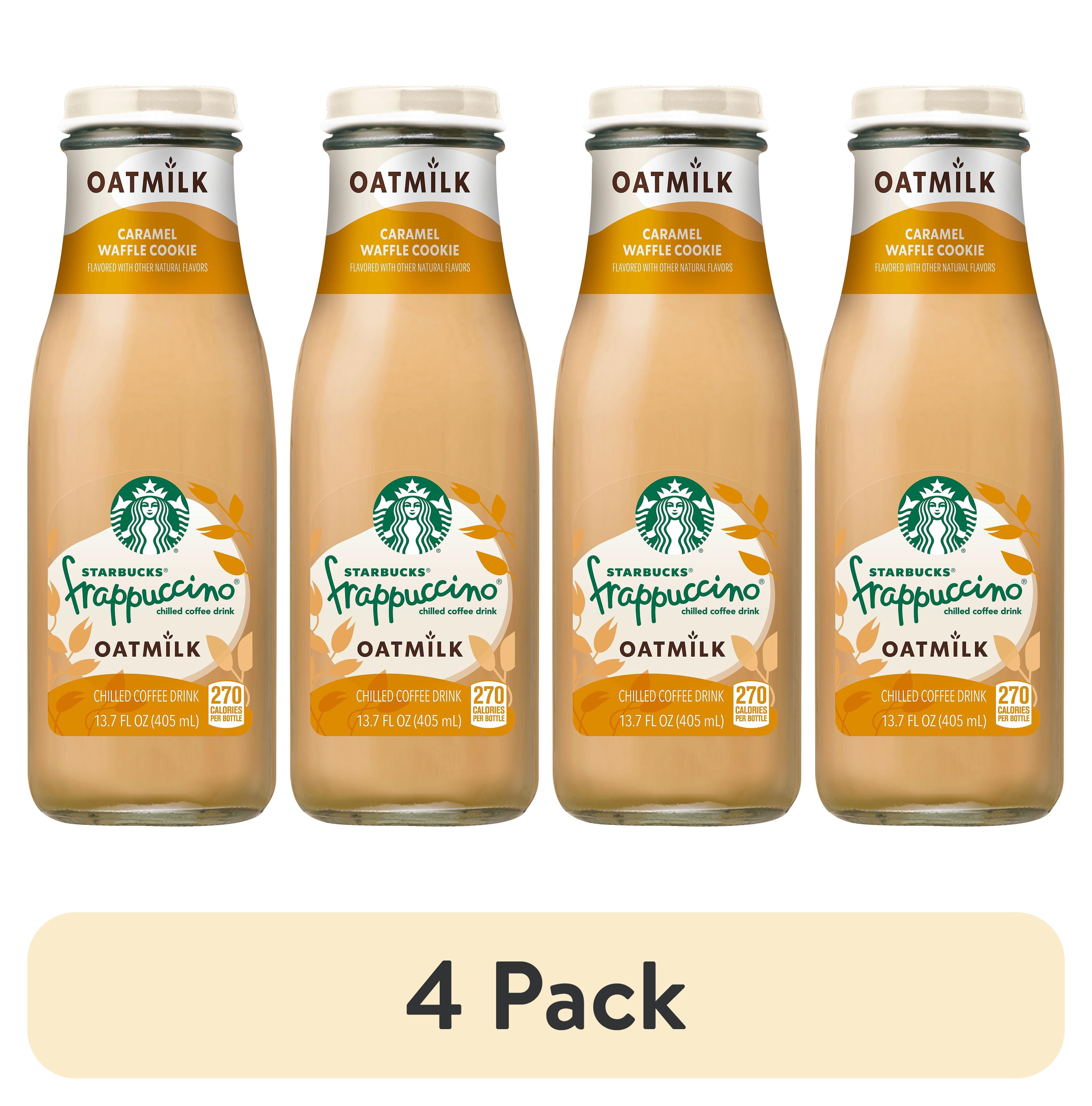 (4 pack) Starbucks Frappuccino with Oat Milk Caramel Waffle Cookie Iced Coffee Drink 13.7 fl oz Bottle