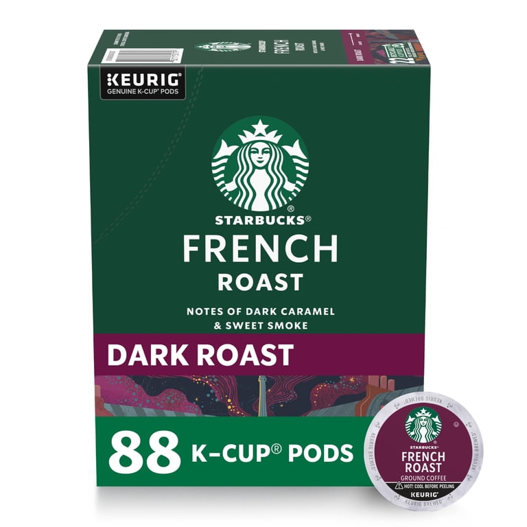 4 pack) Starbucks French Roast, Hot or Iced Coffee, Dark Roast K-Cup Coffee  Pods, 22 Count - Walmart.com