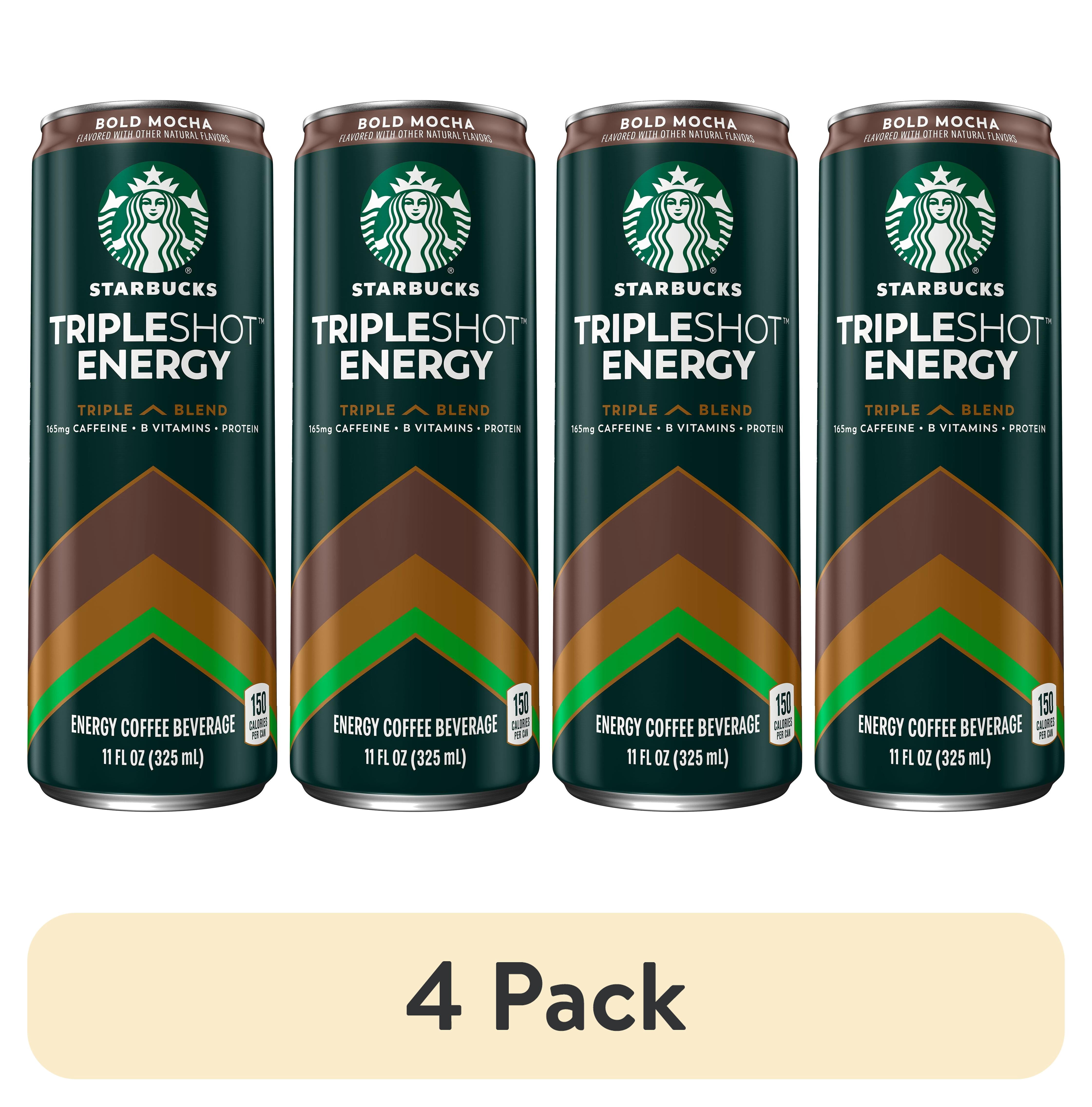 (4 pack) Starbucks Tripleshot Energy Coffee Beverage, Bold Mocha Flavor, 11 Fl.oz Can