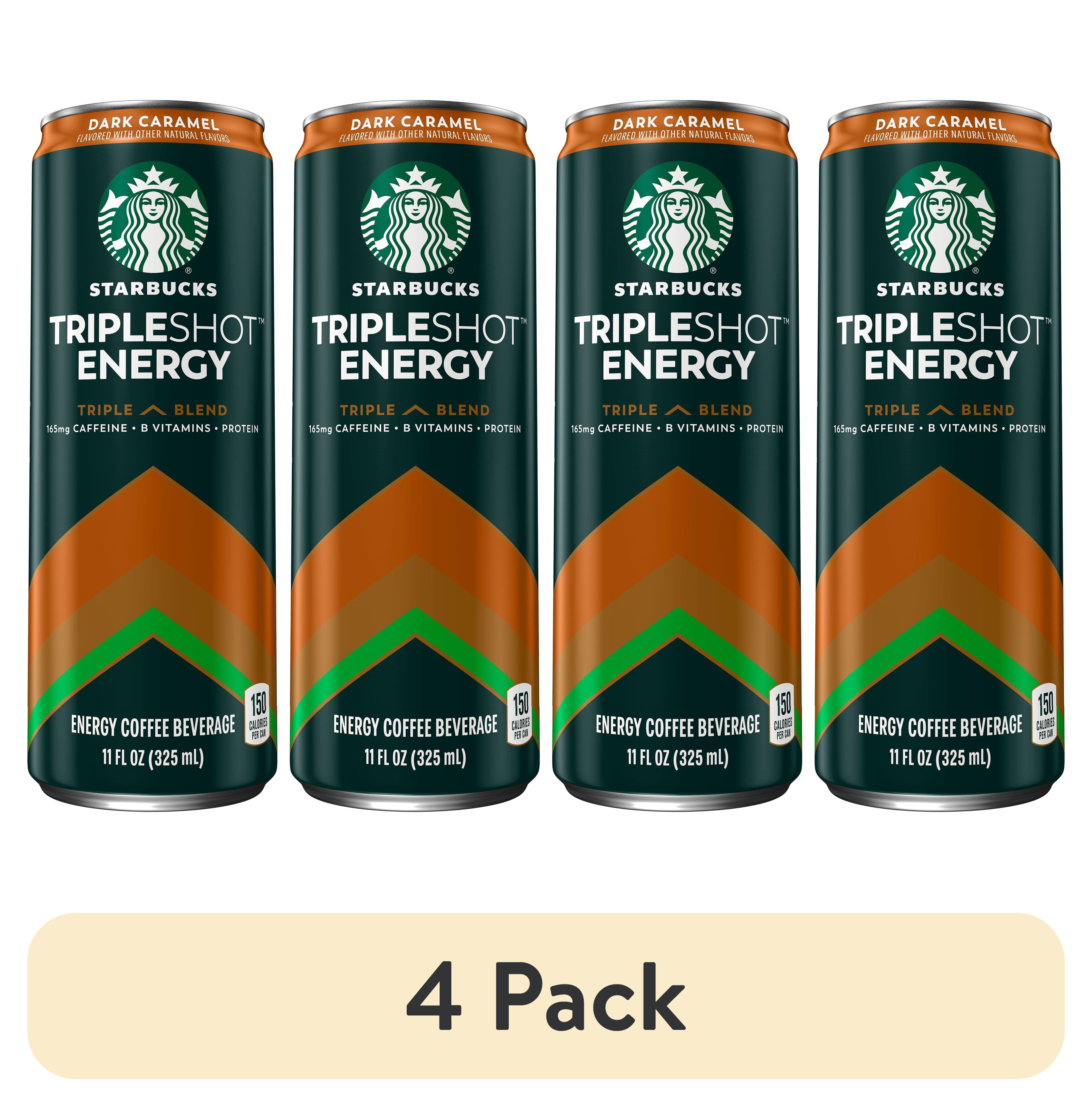 (4 pack) Starbucks Tripleshot Energy Coffee Beverage, Dark Caramel Flavor, 11 fl.oz Can