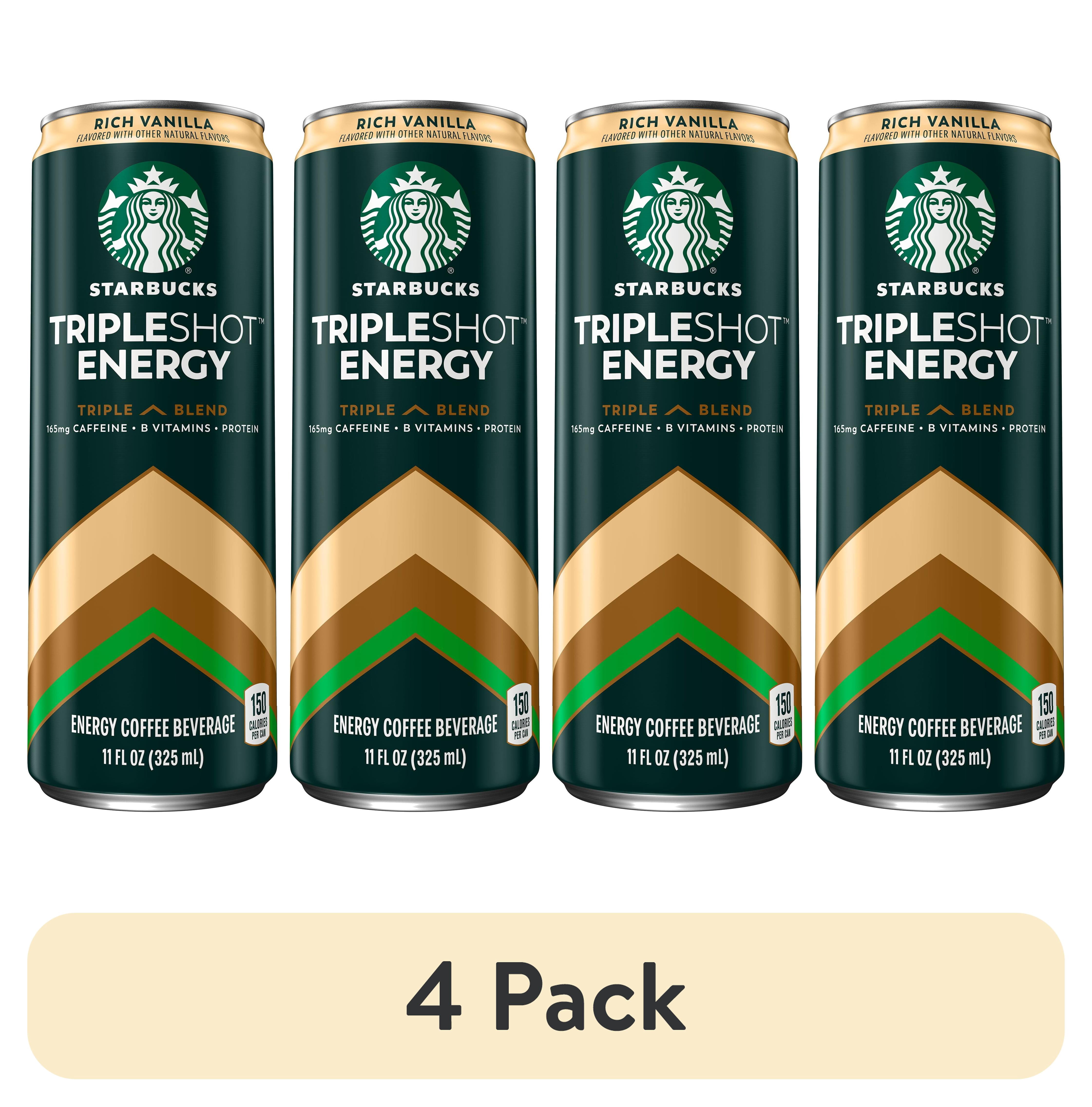 (4 pack) Starbucks Tripleshot Energy Coffee Beverage, Rich Vanilla Flavor, 11 fl.oz Can