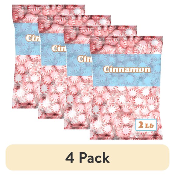 (4 pack) Starlight Peppermint Cinnamon Candy, Individually Wrapped, 2 Pound Bag