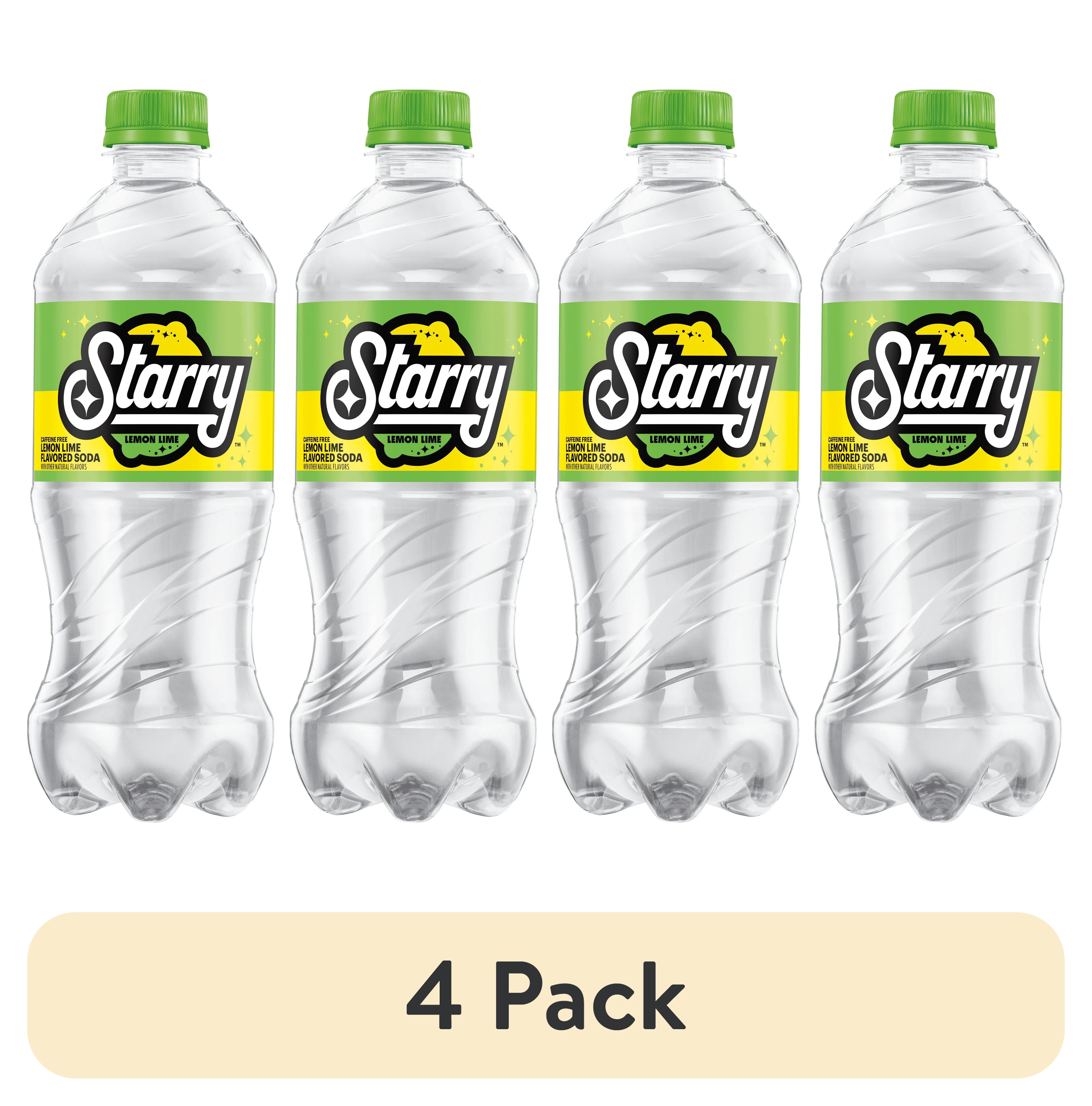 (4 pack) Starry Lemon Lime Soda Pop, 20 fl oz, Bottle