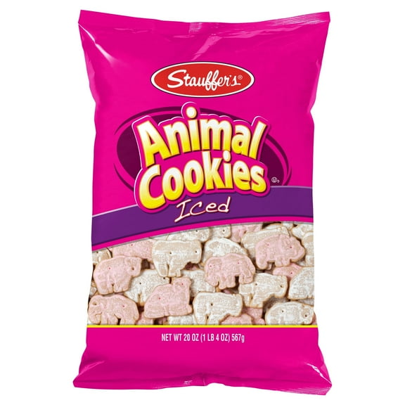 (4 pack)Stauffer's Iced Animal Cookies, 20oz Bag