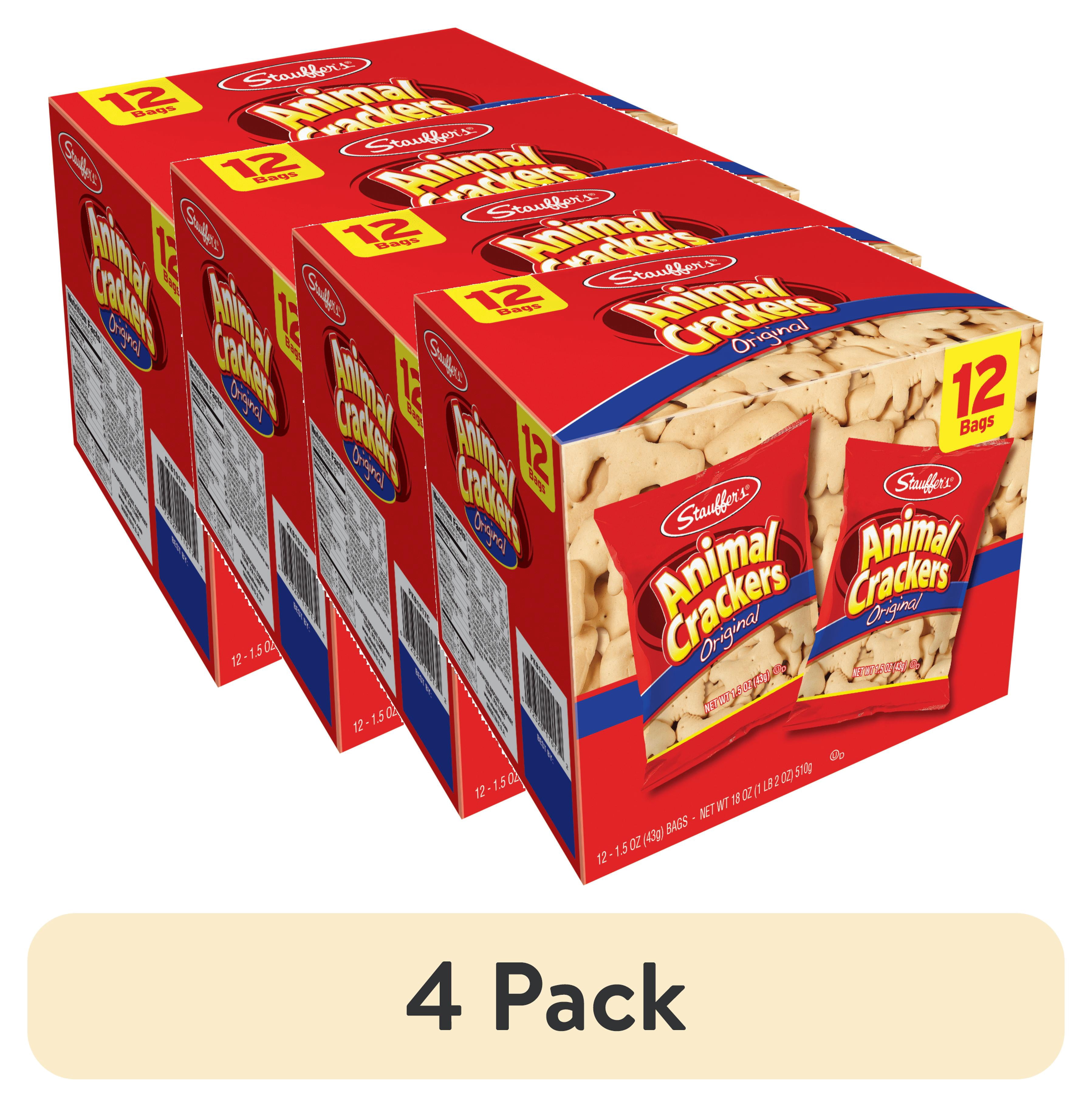 (4 pack) Stauffer's Original Animal Crackers, 1.5 oz, 12 count